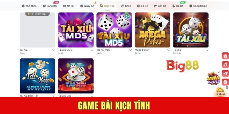 Game bài kịch tính