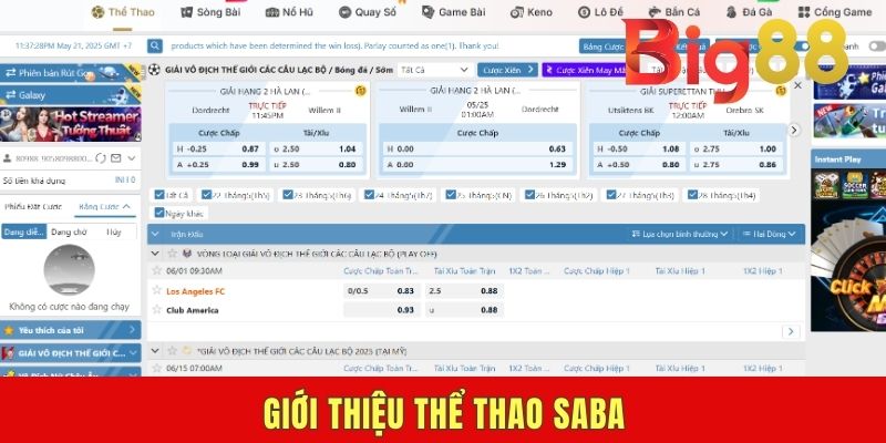 Giới thiệu thể thao SABA