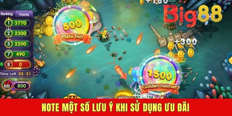 Note một số lưu ý khi sử dụng ưu đãi
